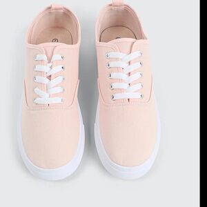 Peach Canvas Sneakers Women's 6